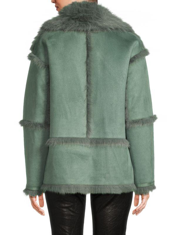 BELLE FARE Faux Fur Trim Jacket