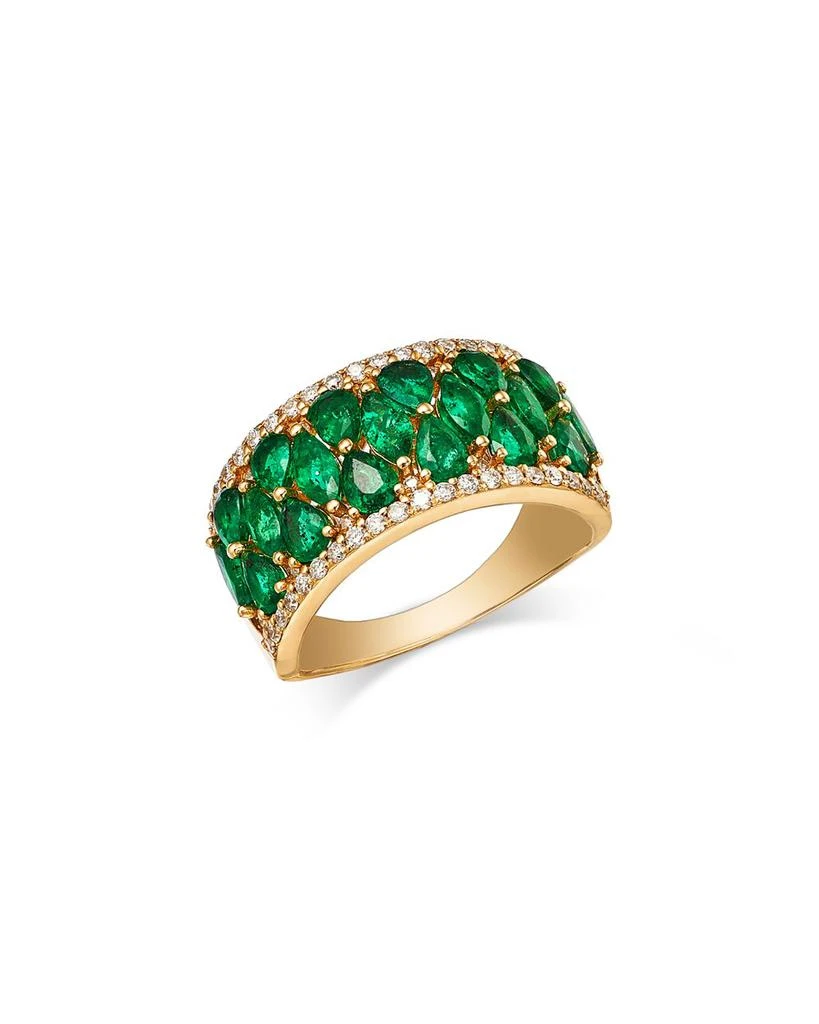 Bloomingdale
s Fine Collection Emerald 
Diamond Band in 14K Yellow Gold 1