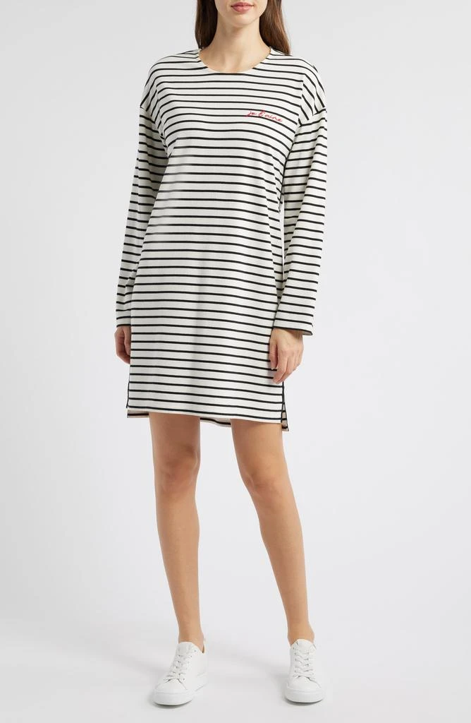 Caslon Valentine Stripe T-Shirt Dress 1