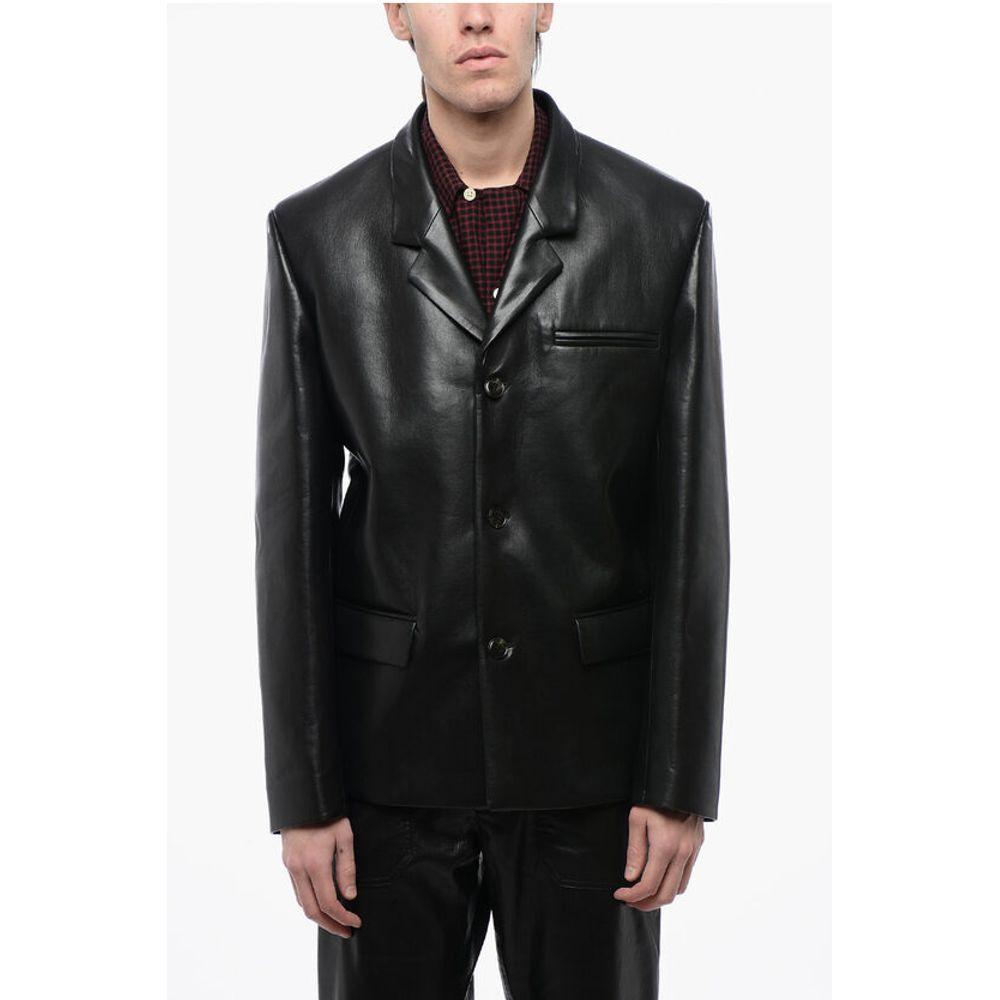 Nanushka Center Vent Faux Leather ROX Men's Blazer