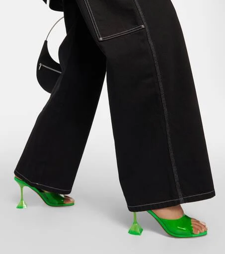 Amina Muaddi Lupita PVC mules 4