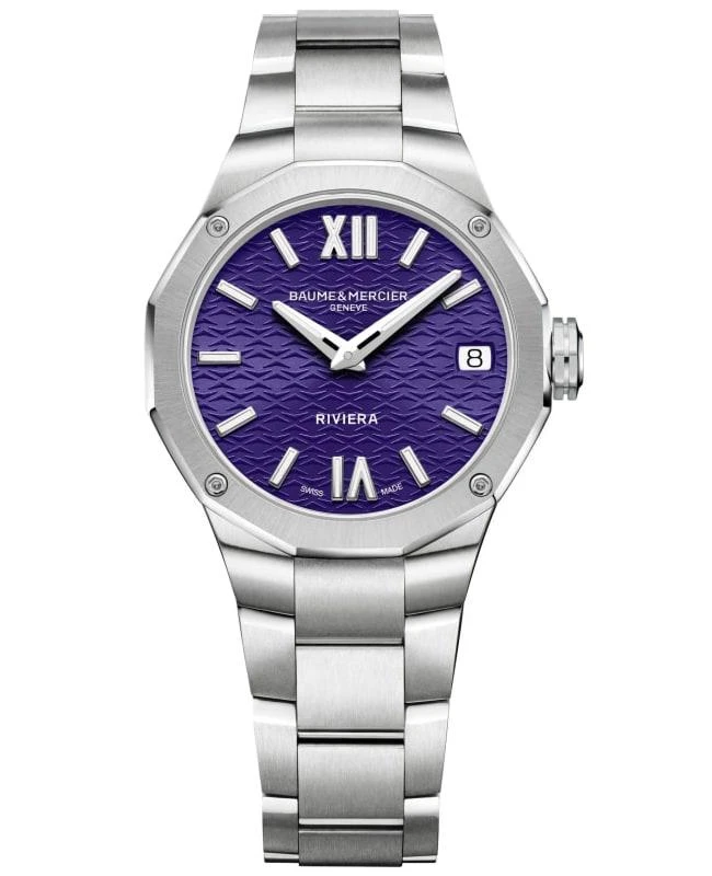 Baume & Mercier Baume & Mercier Riviera Purple Dial Steel Women's Watch 10728 1