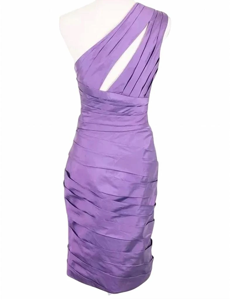 Monique Lhuillier Monique Lhuillier - One Shoulder Pleated Party Dress 3