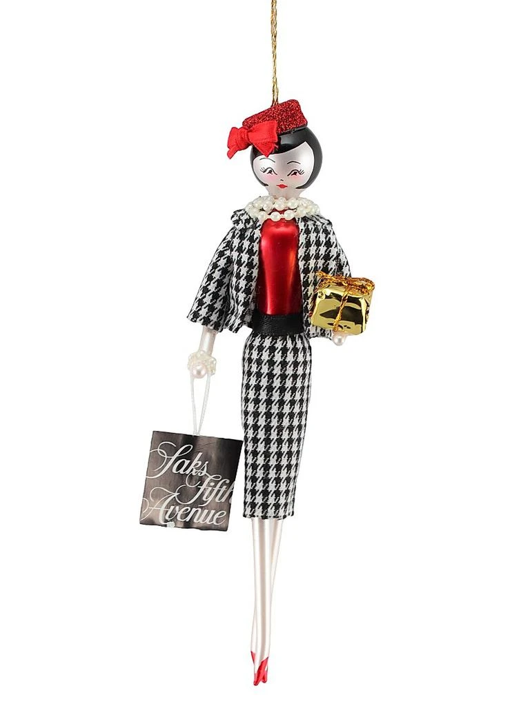 De Carlini Soffieria De Carlini Lady in a Plaid Suit Ornament