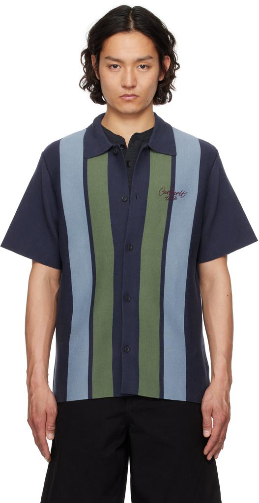 Carhartt WIP Navy S/S Memory Knit Shirt - Shirts - Compare