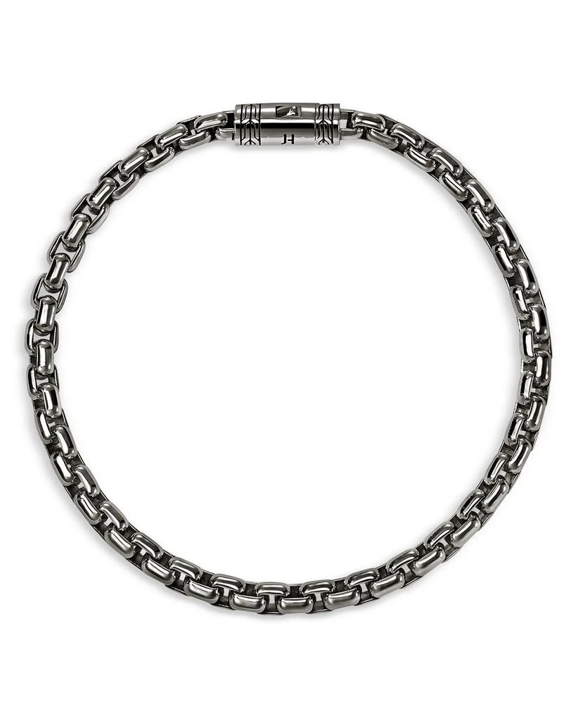 John Hardy Dark Silver Box Chain Bracelet 3