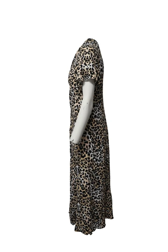 Temperley London Wild Cat Midi Dress in Animal Print Viscose 3