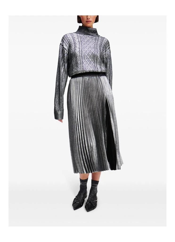 Karl Lagerfeld Paris Foil Pleated Skirt 2