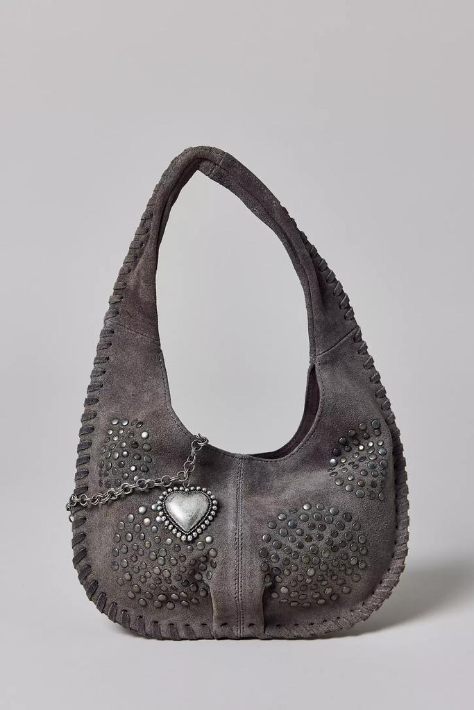 Silence + Noise Silence + Noise Ivy Suede Studded  Hobo Bag