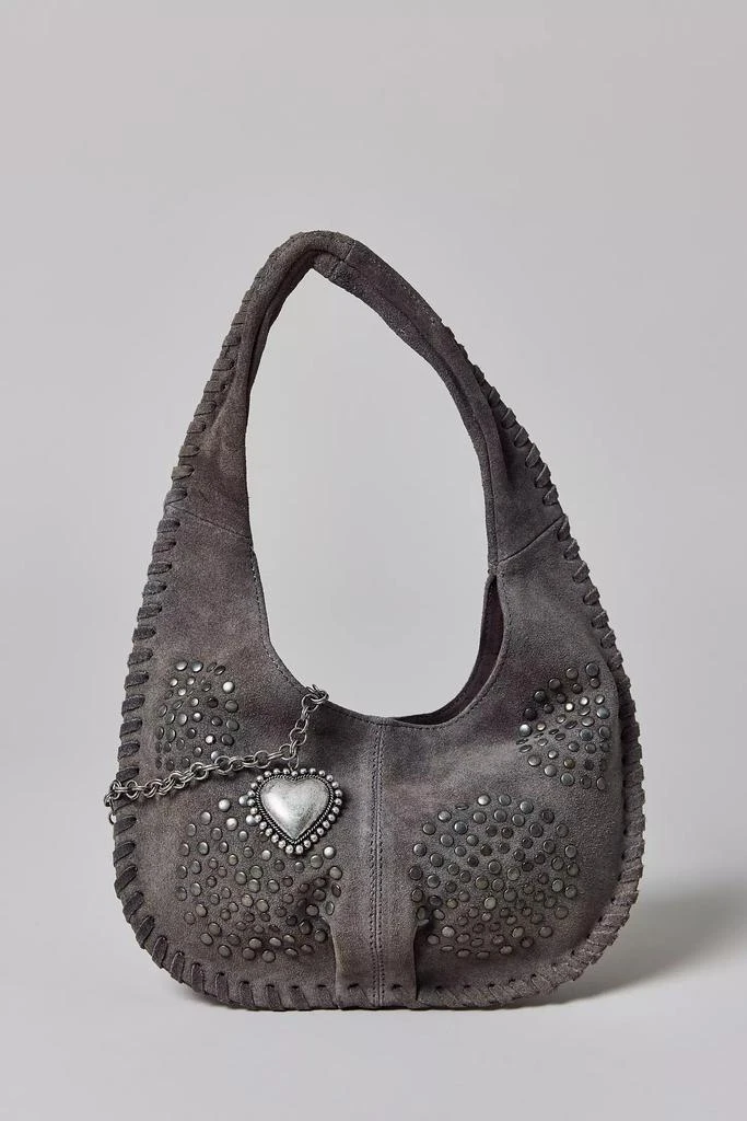 Silence + Noise Silence + Noise Ivy Suede Studded  Hobo Bag 2