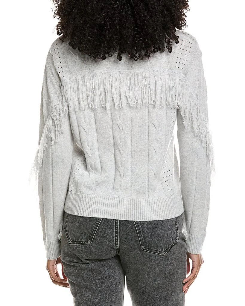 Brodie Cashmere Cable Fringe Polo Wool 
Cashmere-Blend Sweater 2