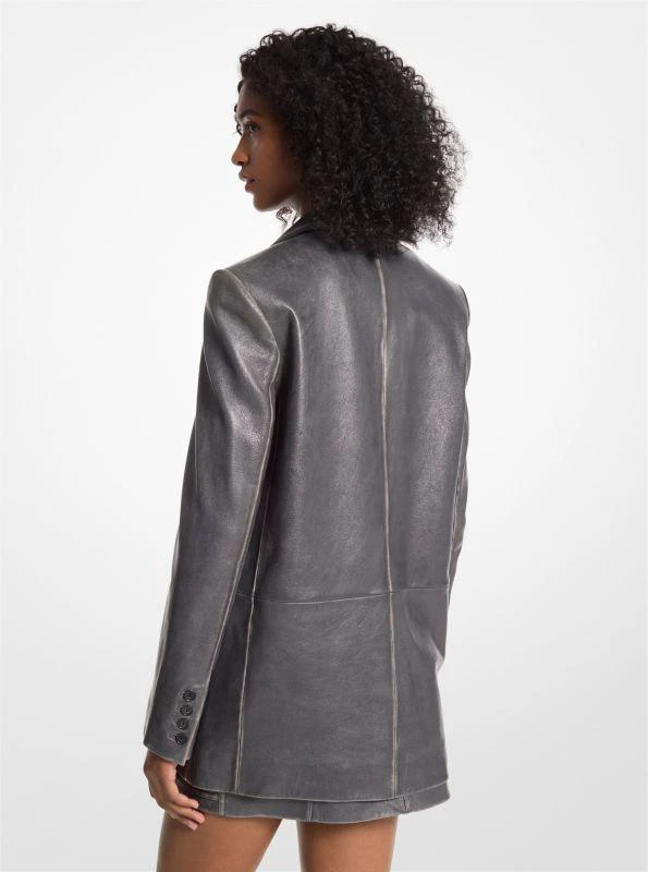 Michael Kors Burnished Leather Blazer 2