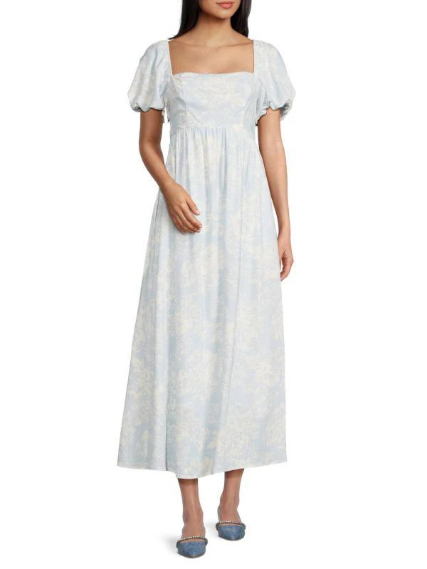 chinese dress ladies O.P.T. Nan Linen-Blend Maxi Dress – Bluefly main image 0