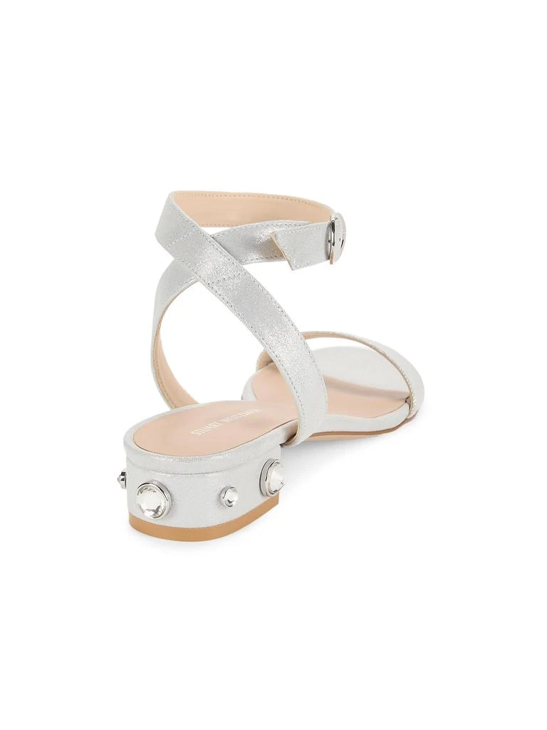 Stuart Weitzman 32MM Dncr Suede Block Heel Sandals 3