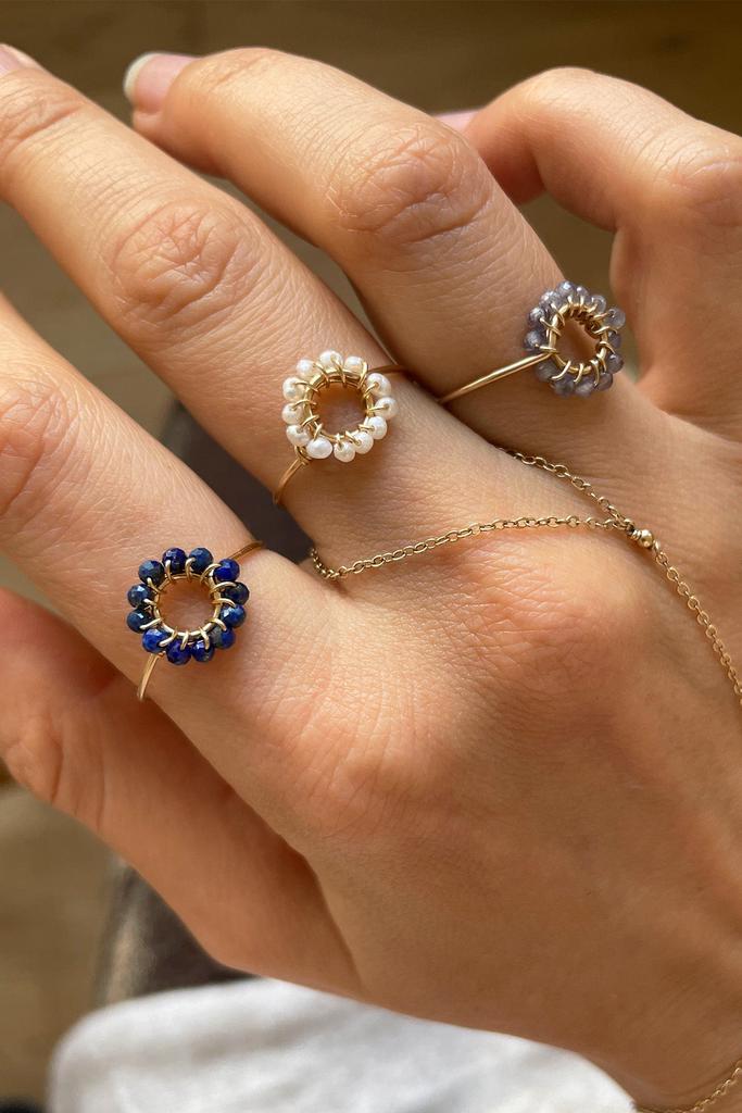 YAY Paris Bague Hélios - Perles De Culture - Or