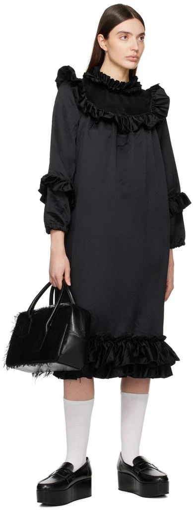Comme des Garcons Black Ruffled Midi Dress 4
