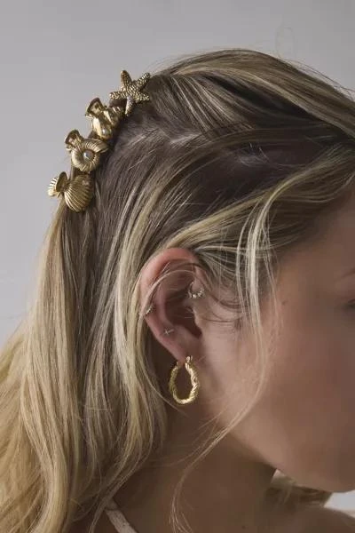 Urban Outfitters Shell Mini Metal Claw Clip Set 1