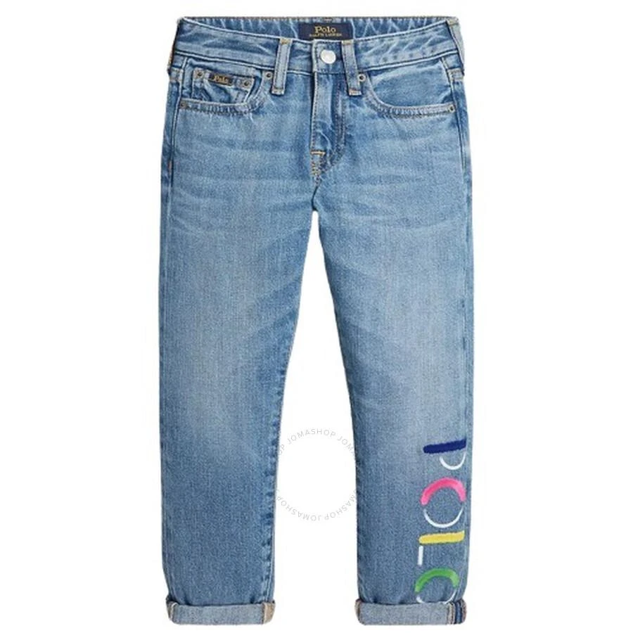 Ralph Lauren Girls Slim Boyfriend Fit Logo Jeans 1