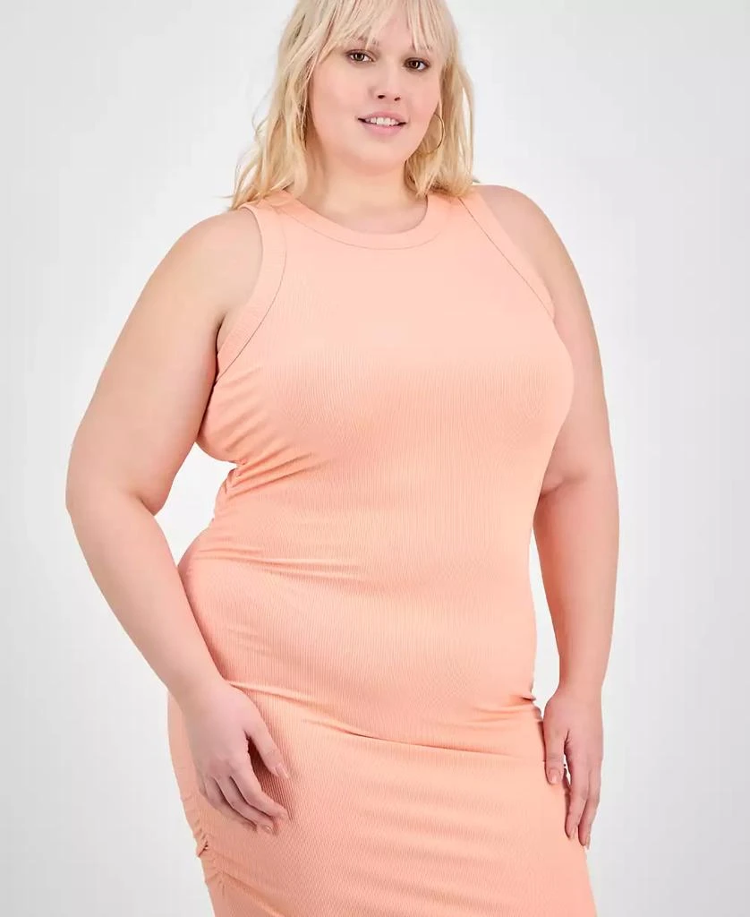 Madden Girl Trendy Plus Size Ribbed Sleeveless Midi Tank Dress 2