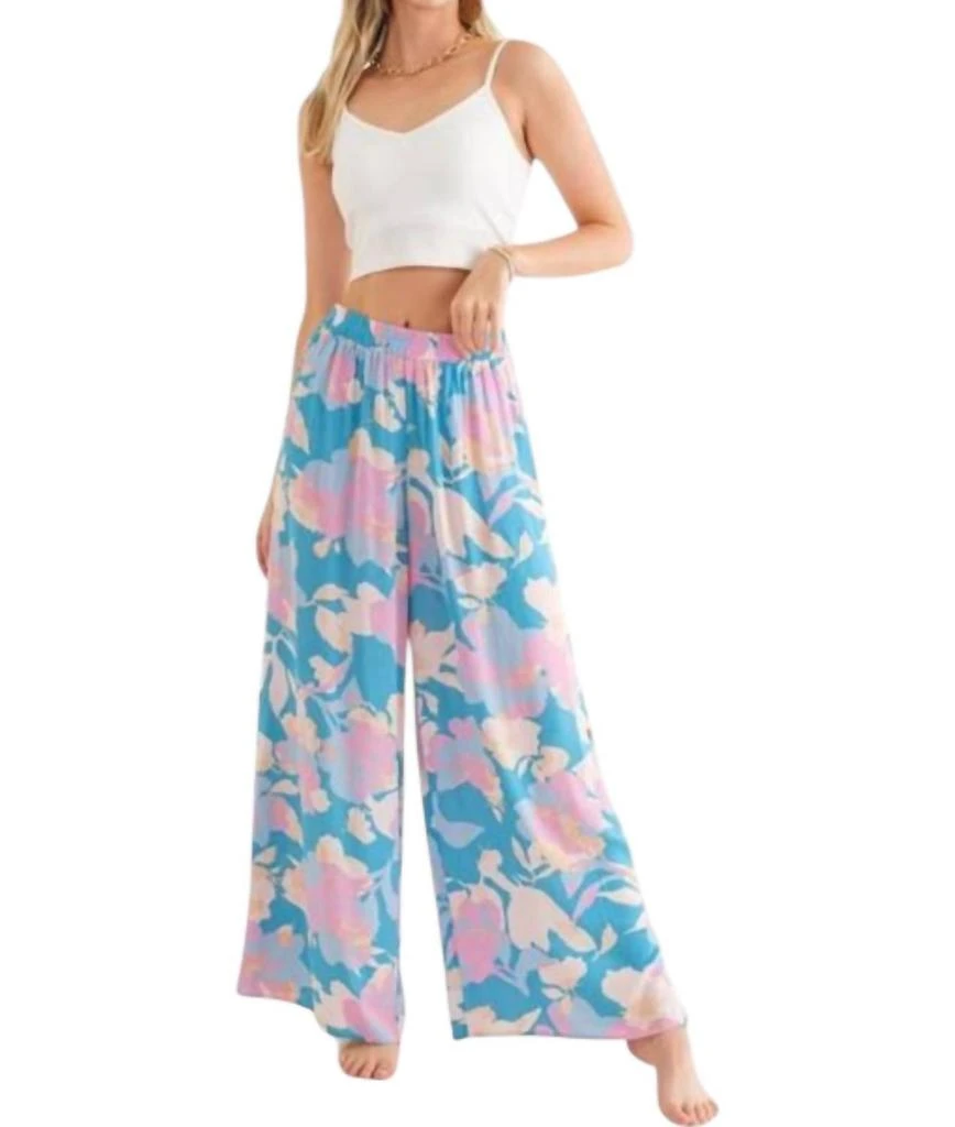 Cozy Casual Cozy Casual - Floral Wide Leg Palazzo Pants 4
