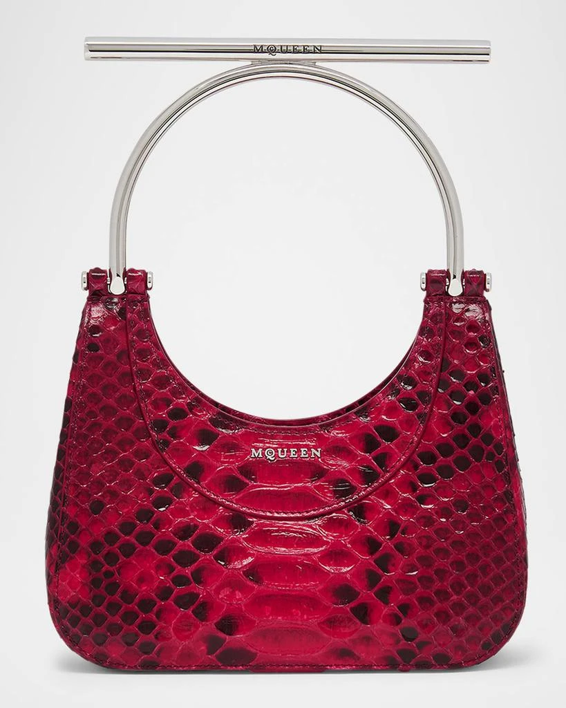 Alexander McQueen Mini T-Bar Python Top-Handle Bag 1