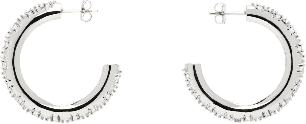Justine Clenquet Silver Nina Large Earrings 1