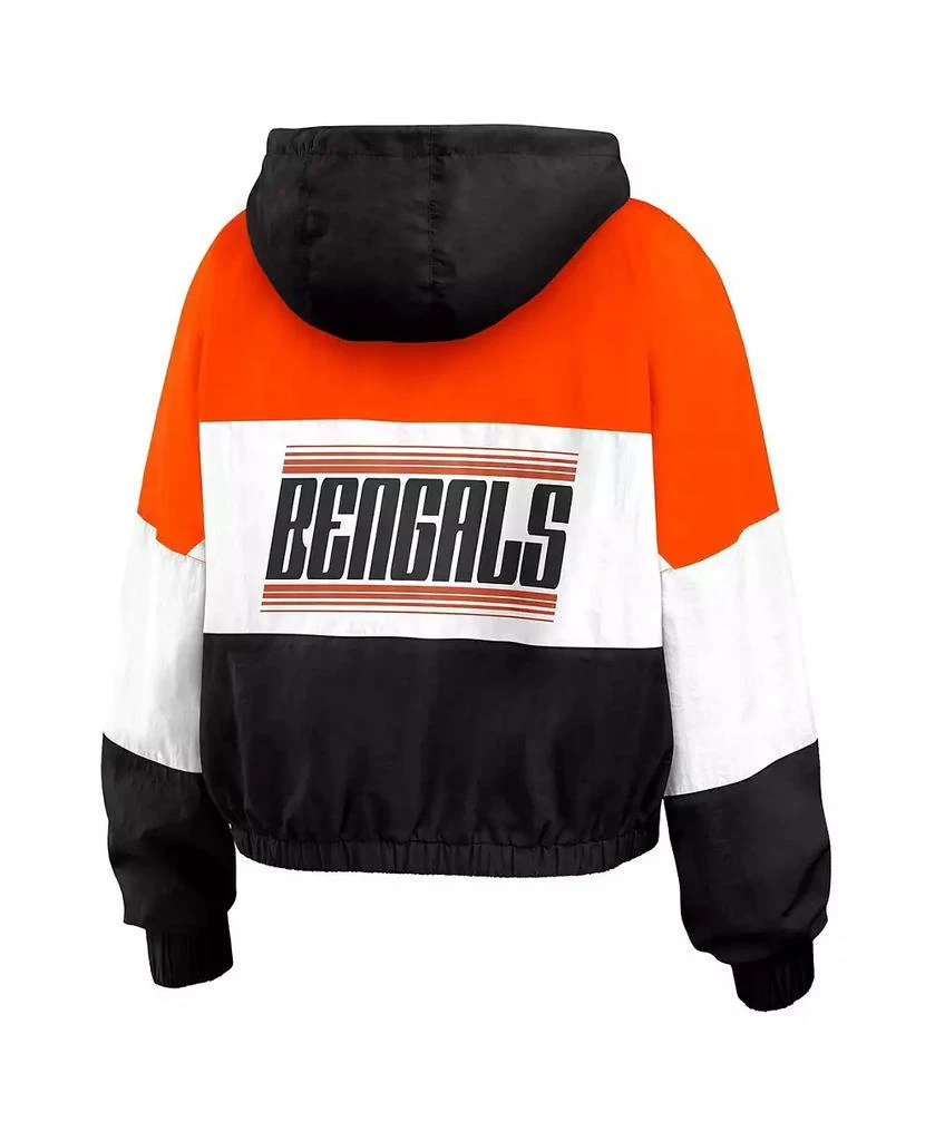 WEAR by Erin Andrews Black Cincinnati Bengals Color Block Full-Zip Windbreaker Jacket 3