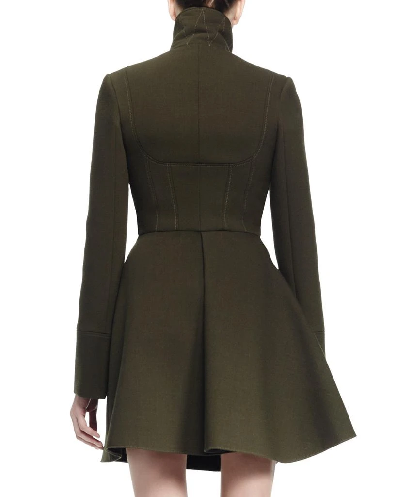 Alexander McQueen Asymmetric Fit-and-Flare Coat 2