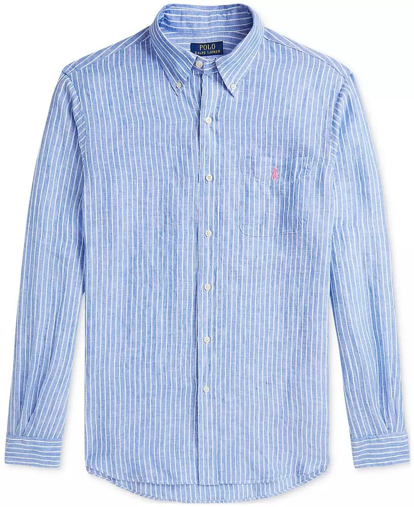 Ralph Lauren Men
s Classic-Fit Striped Linen Shirt 1