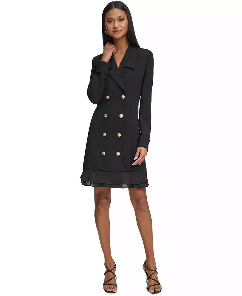 Karl Lagerfeld Paris Women's Chiffon-Hem Blazer Dress 1
