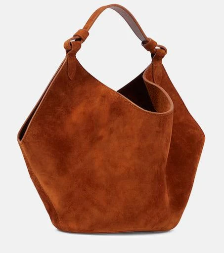 Khaite Lotus Mini suede tote bag 1