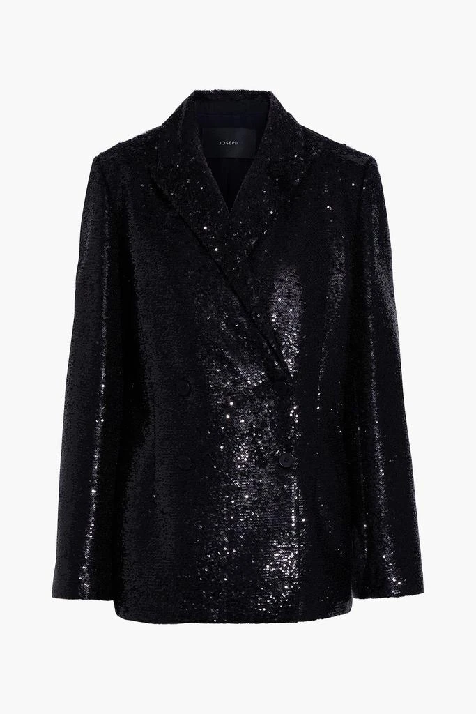 Joseph Juliette double-breasted sequined tulle blazer 1