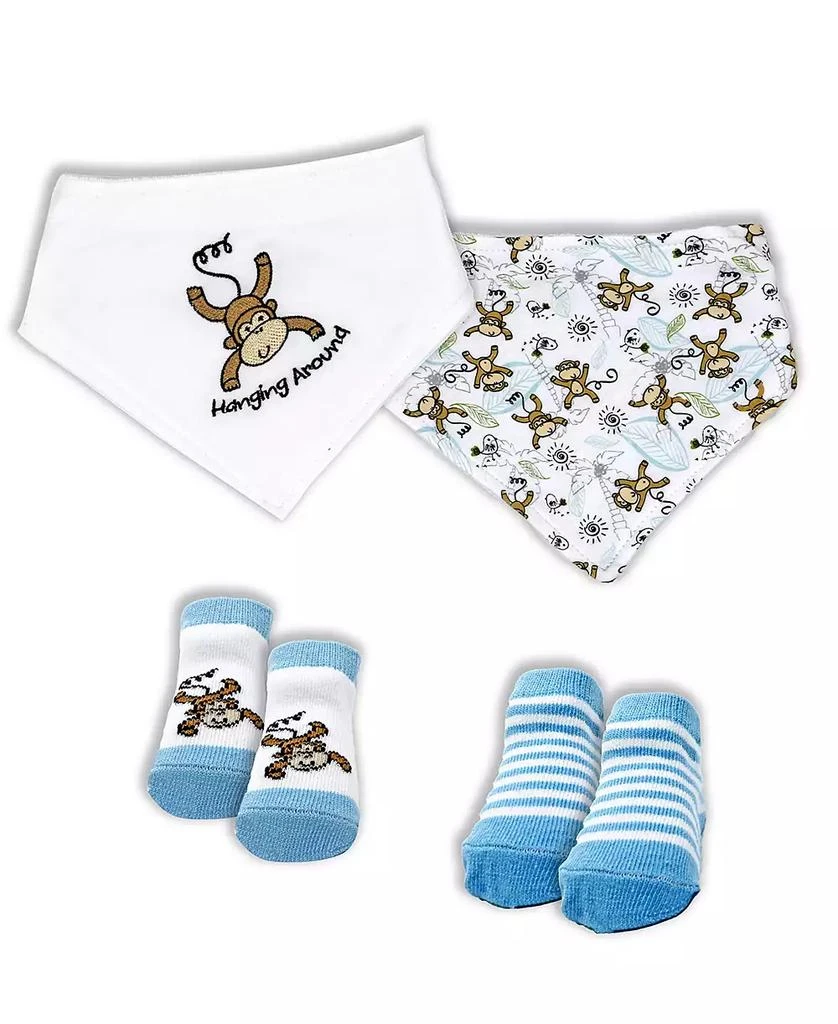 Baby Mode Baby Boys Closure Bibs and Socks, 8 Piece Set 3
