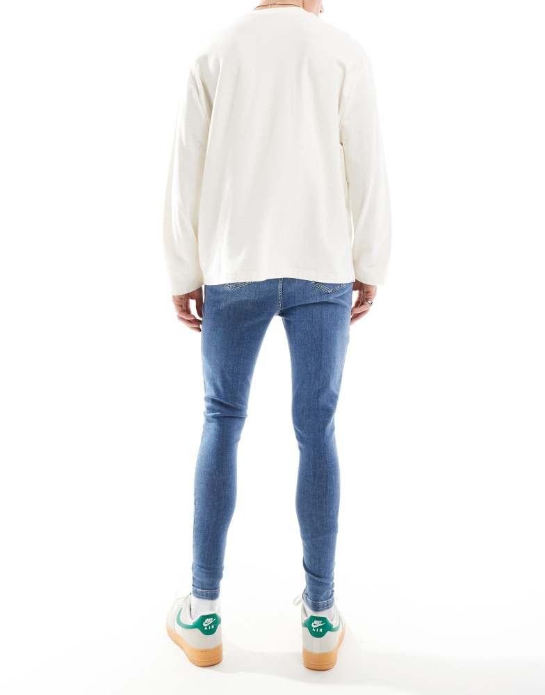 HERA Hera Mens spray on jean in mid blue