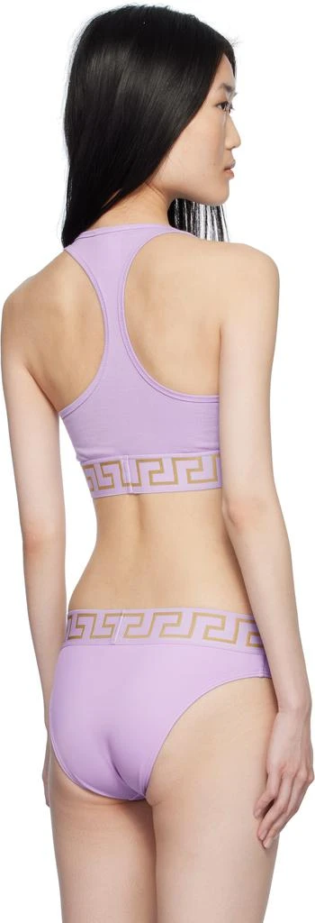 Versace Purple Greca Border Scoop Bralette 3