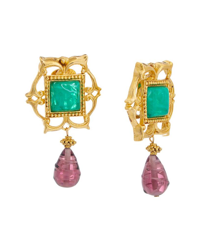 BEN-AMUN Ben-Amun 24K Plated Clip-On Earrings