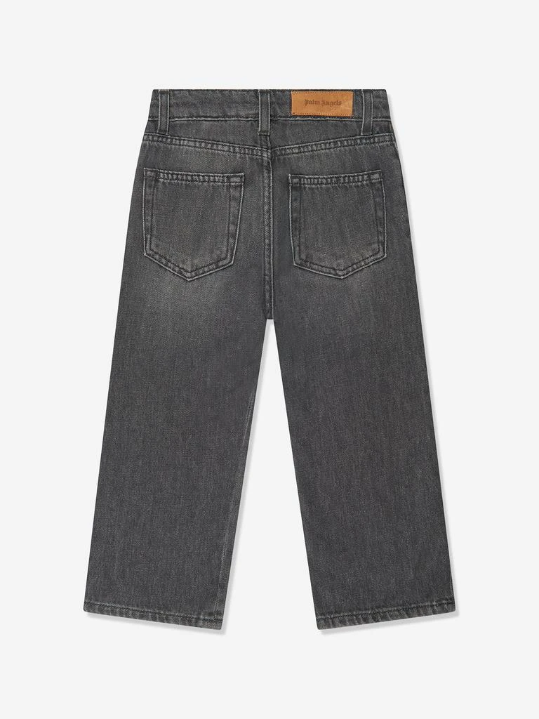 Palm Angels Palm Angels Boys Flames Logo Jeans in Black 3