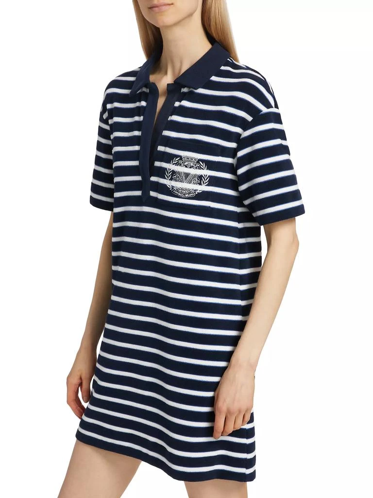 VERONICA BEARD Terrence Cotton-Blend Stripe Polo Dress 3