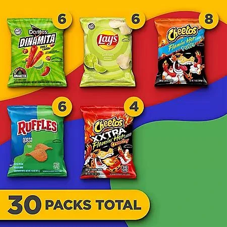 Frito Lay Frito-Lay Fiesta Favorites Mix, Variety Pack Chips & Snacks, 30 pk. 4