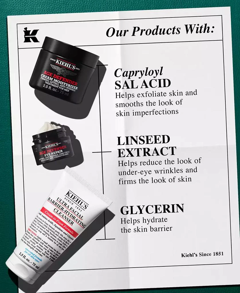 Kiehl
s Men
s 3-Pc. Age Defenders For Him Gift Set 5