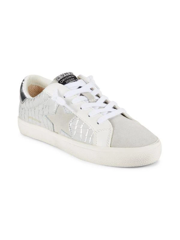 Vintage Havana Croco-Embossed Superstar Leather Sneakers 2