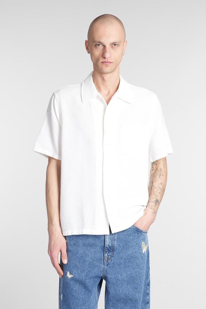 Our Legacy White & Black Zip Shirt - Shirts - BeyondStyle