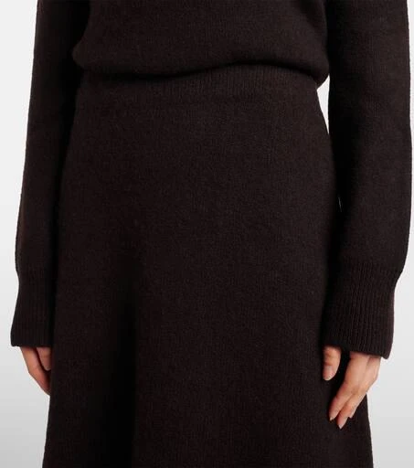 The Row Ivanka cashmere and silk midi skirt 4