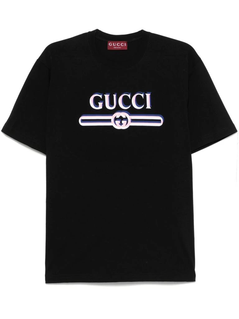 Gucci GUCCI - Logo Cotton T-shirt 1