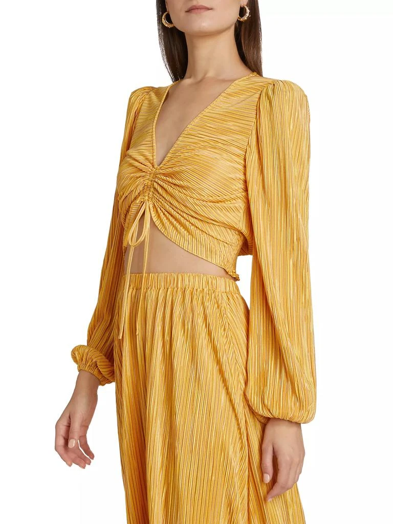 Ramy Brook Yolande Pleated Crop Top 4