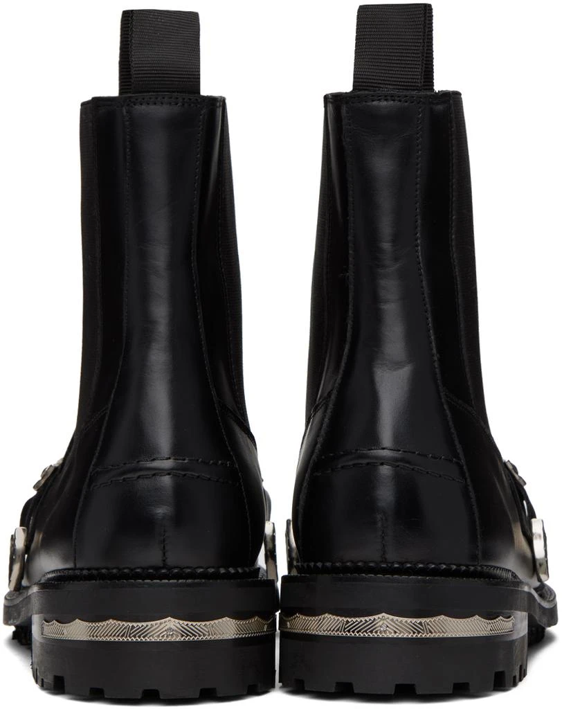Toga Virilis Black Graphic Hardware Chelsea Boots 2
