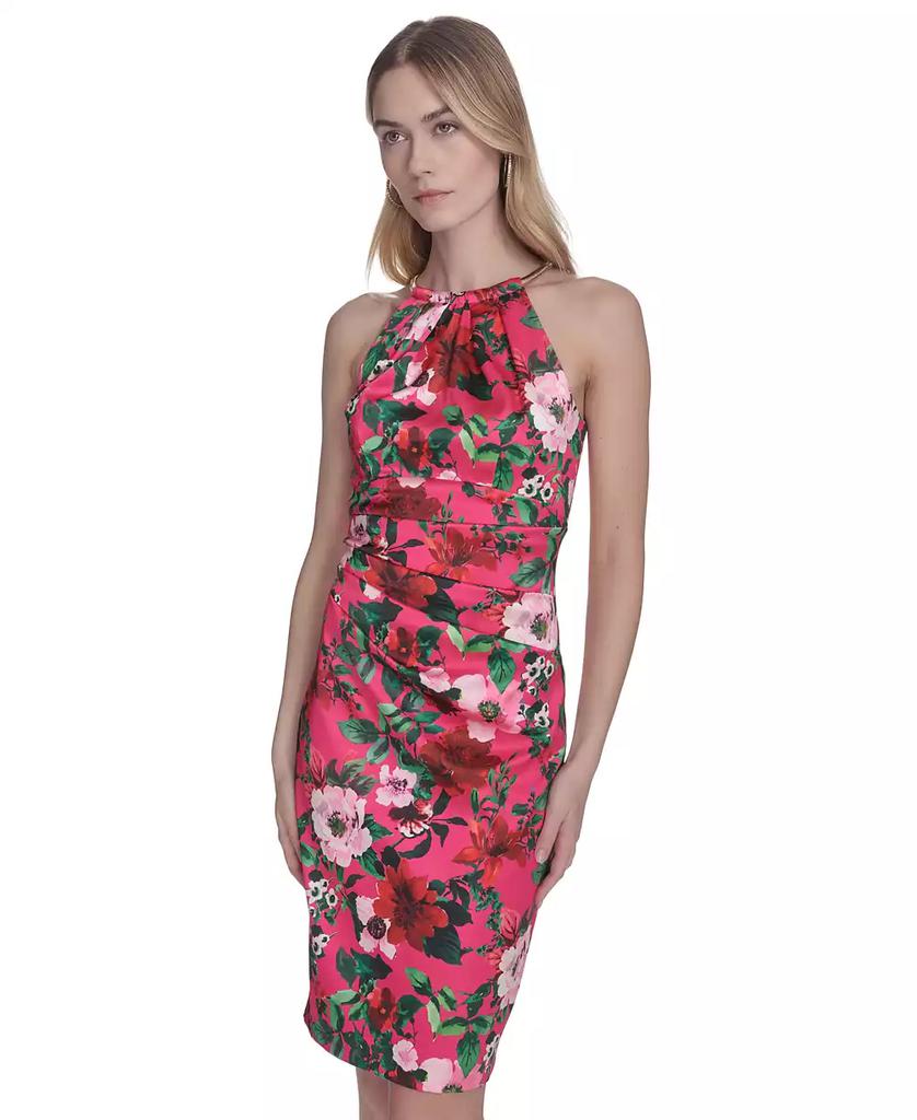 Eliza J Women's Printed Side-Pleat Sleeveless Sheath Dress