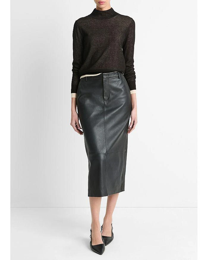 Vince Double Layer Mock Neck Sweater 5