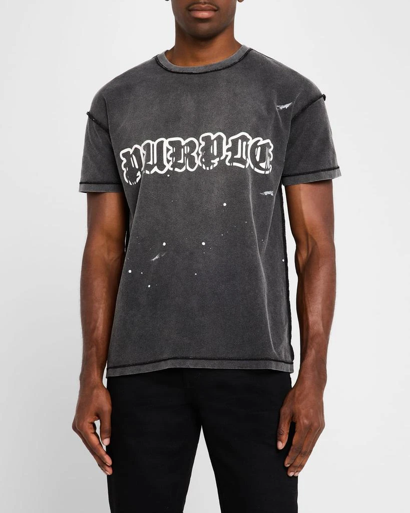 PURPLE Men's Inside-Out Faded T-Shirt 5