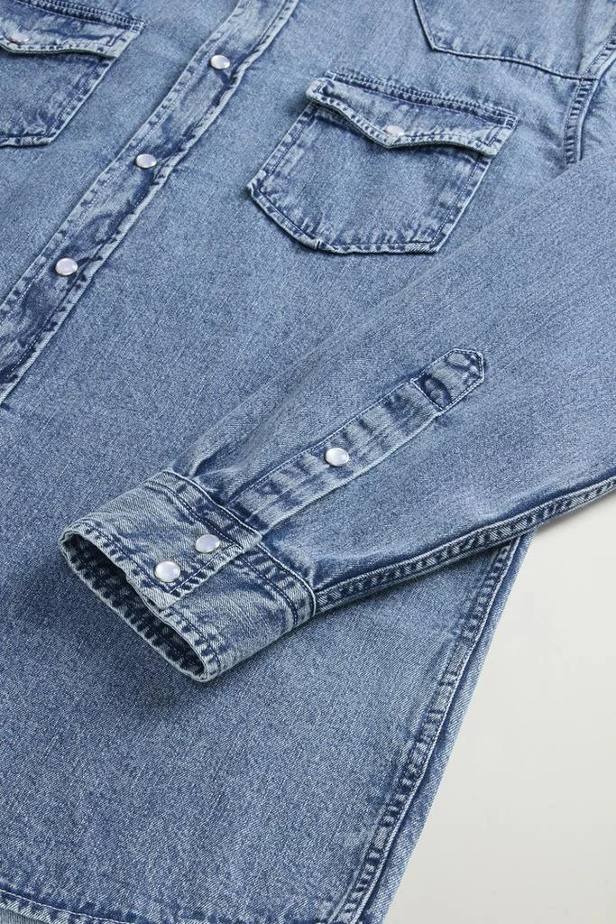 Woolrich Shirt in Pure Cotton Denim - Men - Blue 7